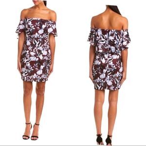 Alexia Admor Off The Shoulder Floral Sheath Midi Dress BNWT
